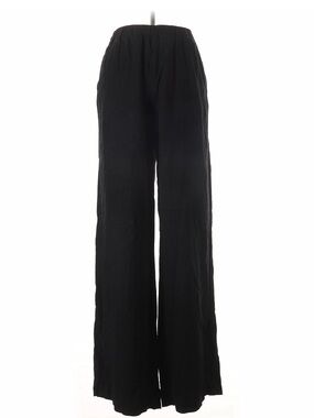 Abercrombie & Fitch Black Wide-Leg Pull-On Pants